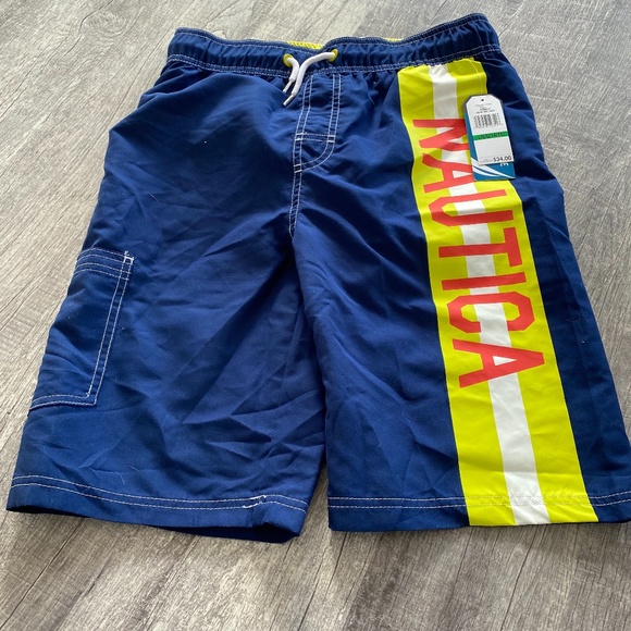 Nautica Boys Swim Trunk with UPF 50+ Sun Protection Large 14/16 NWT - Picture 1 of 2